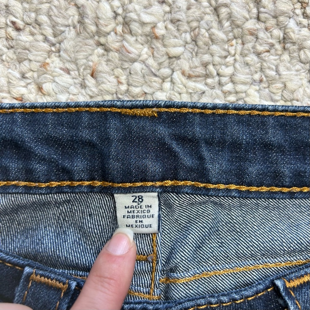 True Religion Skinny Jeans With Flaps Womens 28 Low Rise Blue Denim Dark Wash - Picture 6 of 13